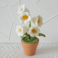 Handmade lily of the Valley  Woven Potted Plants Completed