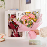 Handmade Knitted Carnation Bouquet