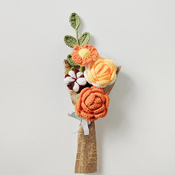 Handmade Knitted Rose Bouquet