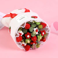 Handmade Knitted Strawberry Bouquet