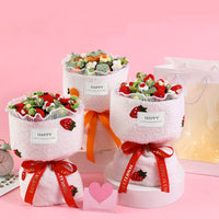 Handmade Knitted Strawberry Bouquet