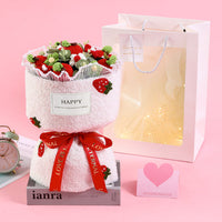 Handmade Knitted Strawberry Bouquet