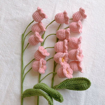 compare product 1pc Handmade Knitted Flower Bell Orchid Crochet Flower Gift for Her