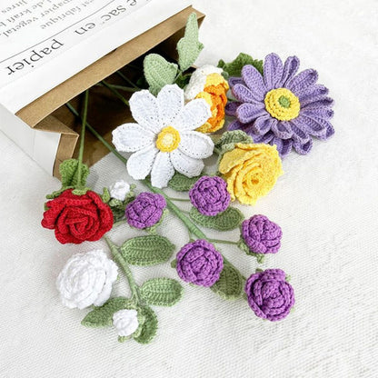 1pc Handmade Knitted Flower Crochet Flower Gift for Her