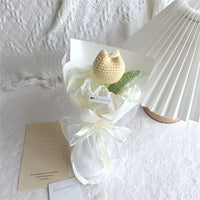 Knitted tulip bouquet Sunflower bouquet