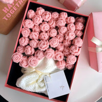 Handmade rose flower blanket - Gift box packaging