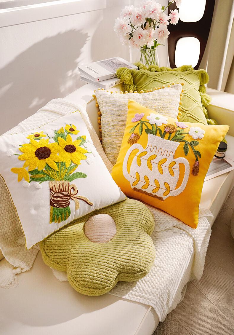 Fresh and simple style throw pillow