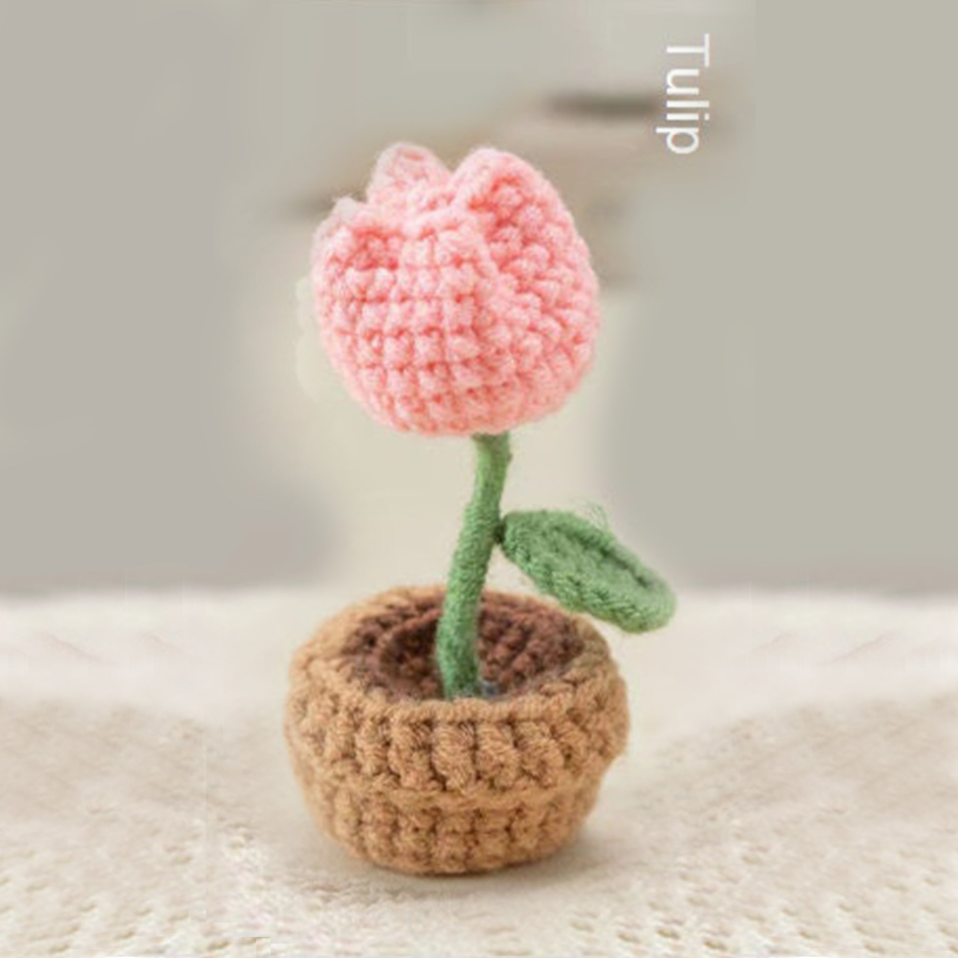 Mixed Flower Bouquet Crochet Kit With Yarn DIY Rose Tulip Daisy Sunflower  Knit·